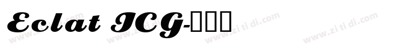 Eclat ICG字体转换